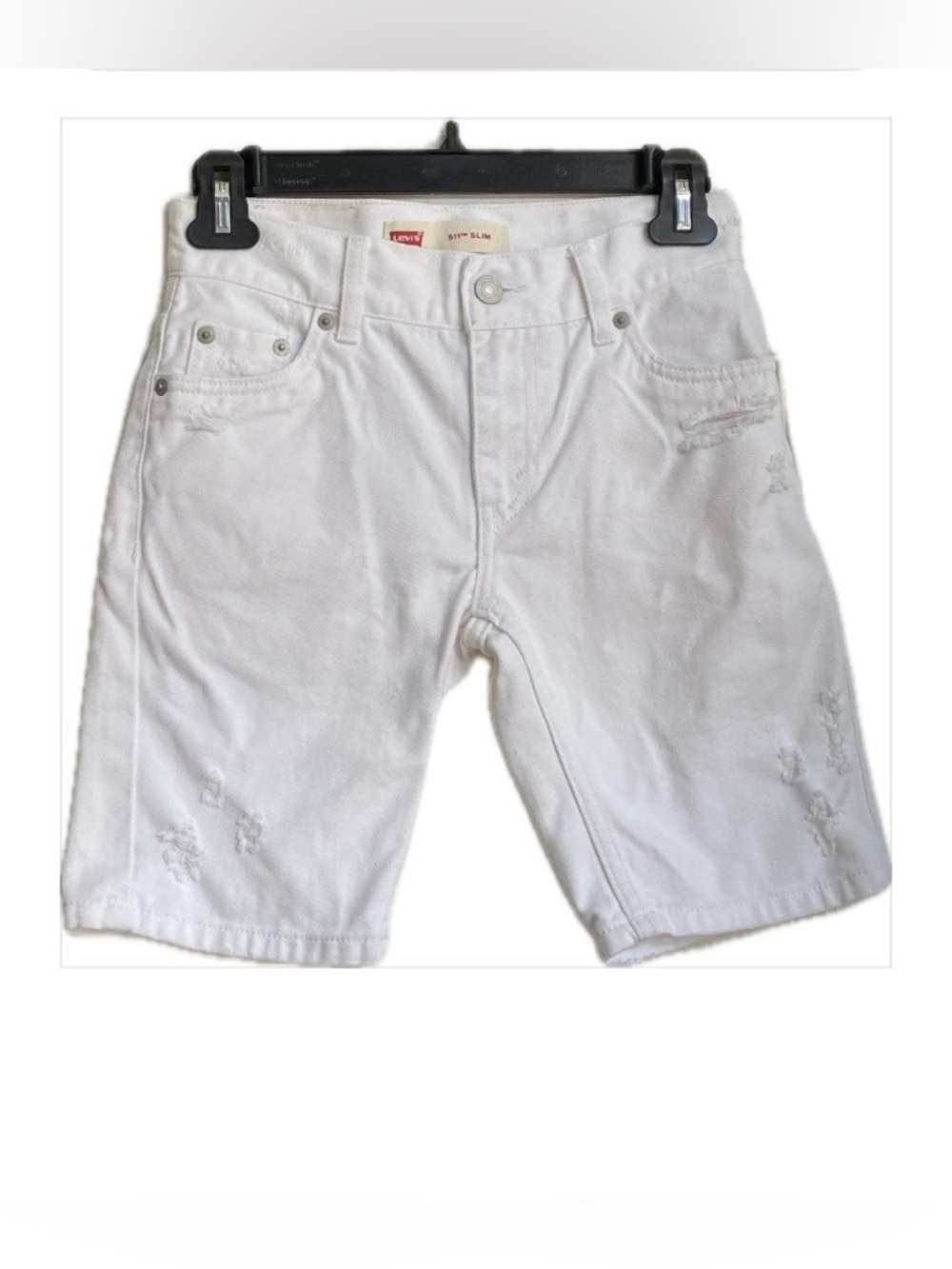 Levi's White  Denim Shorts kids  size 10 regular.